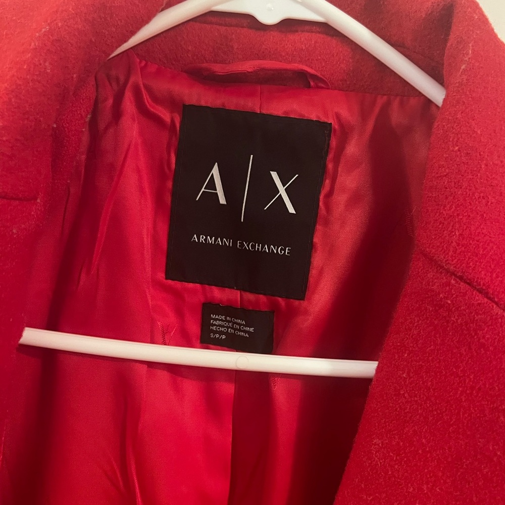 Armani Exchange Red Blazer Structured Design - image 1